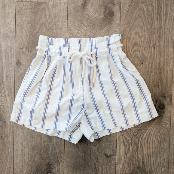 Primark Pants - Primark vertical stripe high-rise nautical shorts